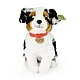 Plush Australian Shepherd with collar sitting 35 cm. Eco Friends series