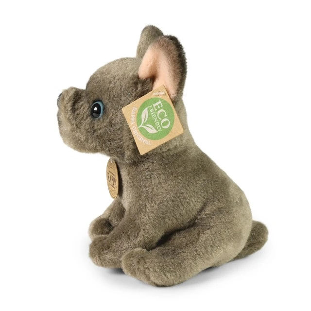 Plush French Bulldog baby 18 cm. Eco friends series