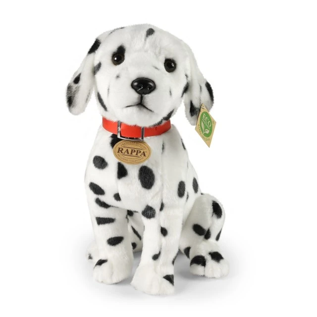 Plush Dalmatian dog with collar 30 cm. Eco friends series