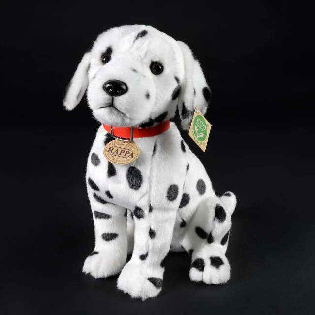 Plush Dalmatian dog with collar 30 cm. Eco friends series