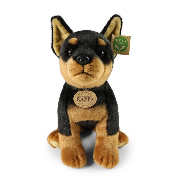 Plush Doberman dog 30 cm. Eco friends series