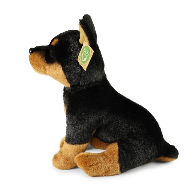 Plush Doberman dog 30 cm. Eco friends series
