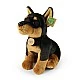 Plush Doberman dog 30 cm. Eco friends series