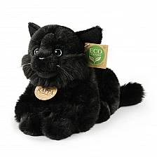 Plush Black Cat baby 22 cm. lying series Eco Friends