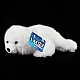 Plush Polar Bear 29 cm. lying down LazyAnimals series