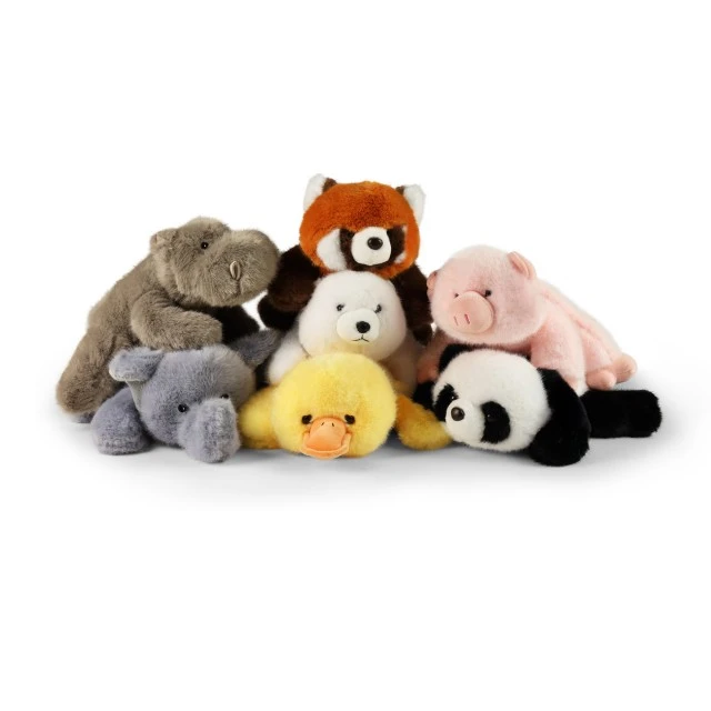 Plush Hippopotamus 29 cm. lying down LazyAnimals series