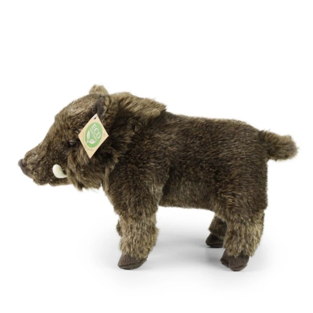 Plush Wild Boar Standing 30 cm. Eco Friends Series