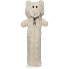 Children’s plush toiletry bag - snow leopard - for girls, 25 cm