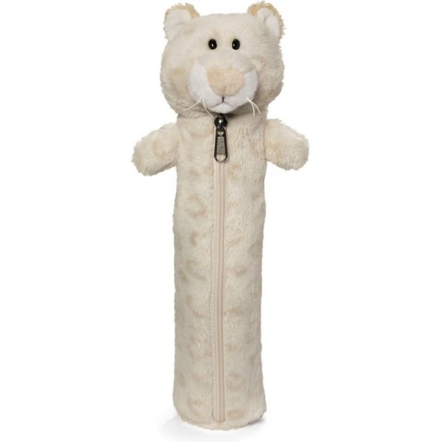 Children’s plush toiletry bag - snow leopard - for girls, 25 cm