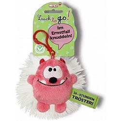 Keychain Goblin pink/white 10 cm.