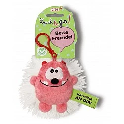 Keychain Goblin pink/white 10 cm.