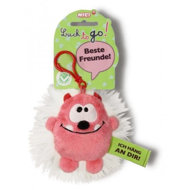 Keychain Goblin pink/white 10 cm.