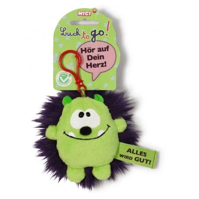 Keychain Goblin green/purple 10 cm.