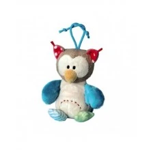 Plush owl with string 15 cm