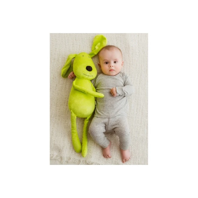 Soft cuddly toy Dog 58cm green 81988