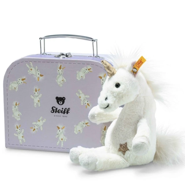 Unica dangling unicorn in suitcase Size: 20 cm Class: Friends