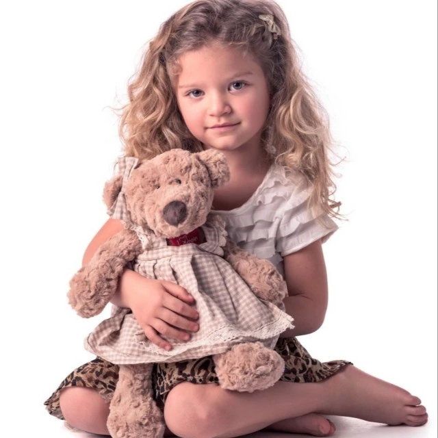Teddy bear with dress Size: 35 cm