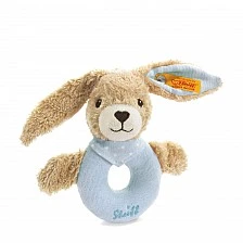 Hoppel rabbit grip toy with rattle Size: 12 cm Class: Friends