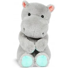 Plush toy Hippopotamus, 30 cm, Grey