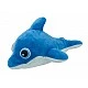 Plush dolphin with glowing eyes