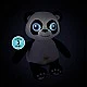 Plush panda with glowing eyes