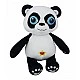 Plush panda with glowing eyes