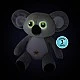 Plush koala with glowing eyes