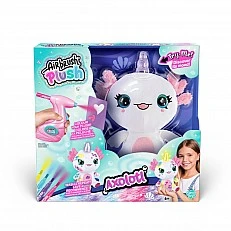 Creative set, Canal Toys, Plush toy for coloring, Axolotl with light-up horn