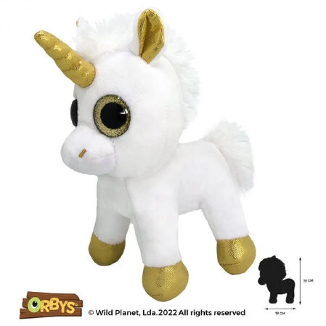 Plush toy, Golden Unicorn 19cm. Wild Planet