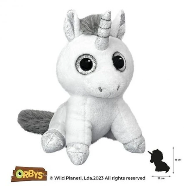 Plush toy, Gray unicorn 21cm. Wild Planet