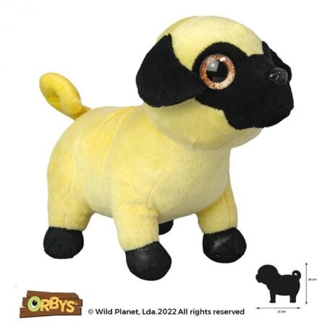Plush toy, Pug puppy 21cm. Wild Planet
